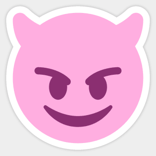 Pink devil emoji Sticker